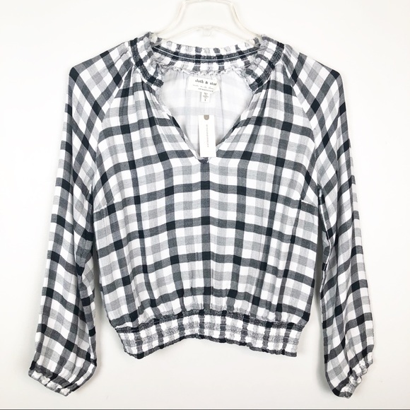 Anthropologie Cloth & Stone Sara Plaid Blouse - Picture 5 of 10